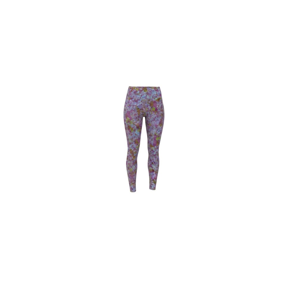 LegEnd Leggings Womens L Purple Excellent Floral High Waist Activewear Yoga